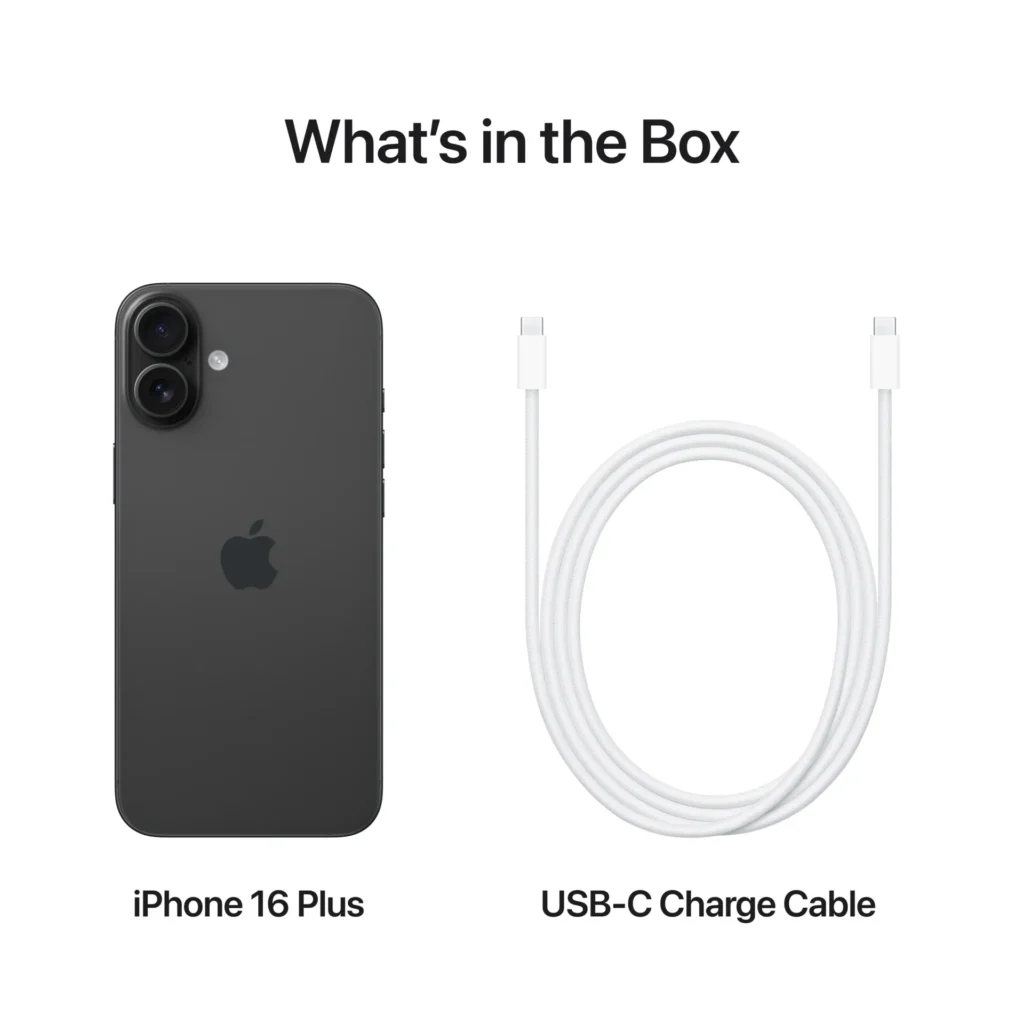 iPhone 16 plus 256gb black inside box